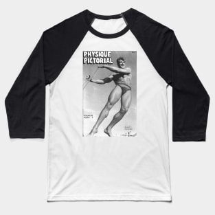 PHYSIQUE PICTORIAL - Vintage Physique Muscle Male Model Magazine Cover Baseball T-Shirt